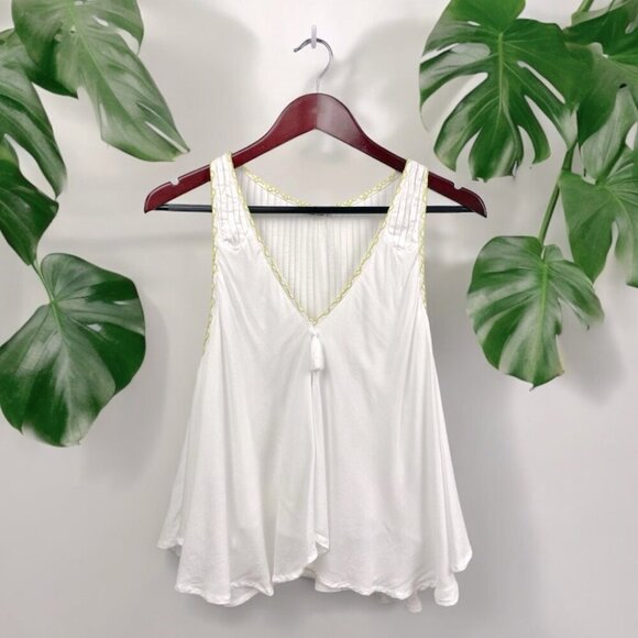 Poupette St Barth Cream V-Neck Blouse - Picture 1 of 7